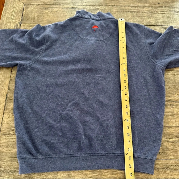 Peter Millar Mens Medium Crown Comfort Interlock Quarter Zip Pullover Blue Modal - Picture 4 of 7